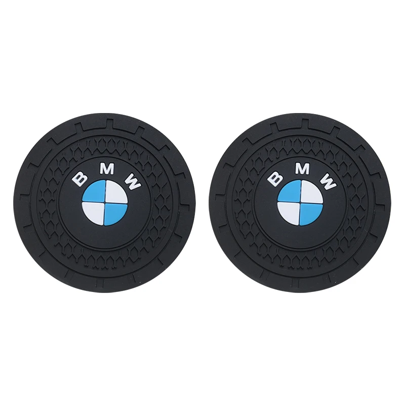 1/2Pcs Car Waterproof Coaster Non Slip Water Cup Pad Mat For BMW iX3 iX F07 F48 F39 F34 F40 F45 F46 G30 G20 G32 E70 E71 E66 E65