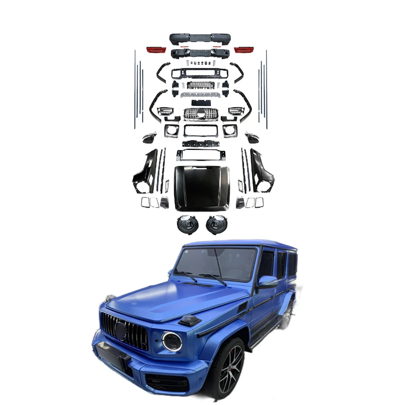 

Обновление старого класса G на новый автомобильный BodyKit класса G W463 G500 G350 G63 в стиле W464 G63 Конвертируйте бамперы Капот Светильники