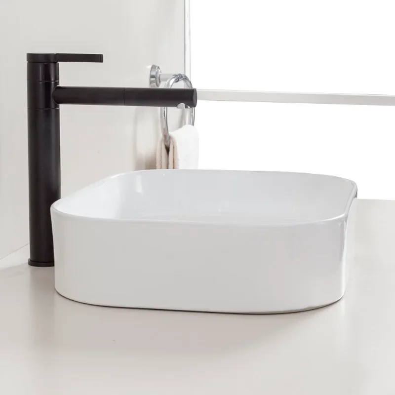 Modern Ceramic Basin Wall Hanging Simple Basin Bathroom Basin Household Balcony Basin Sink