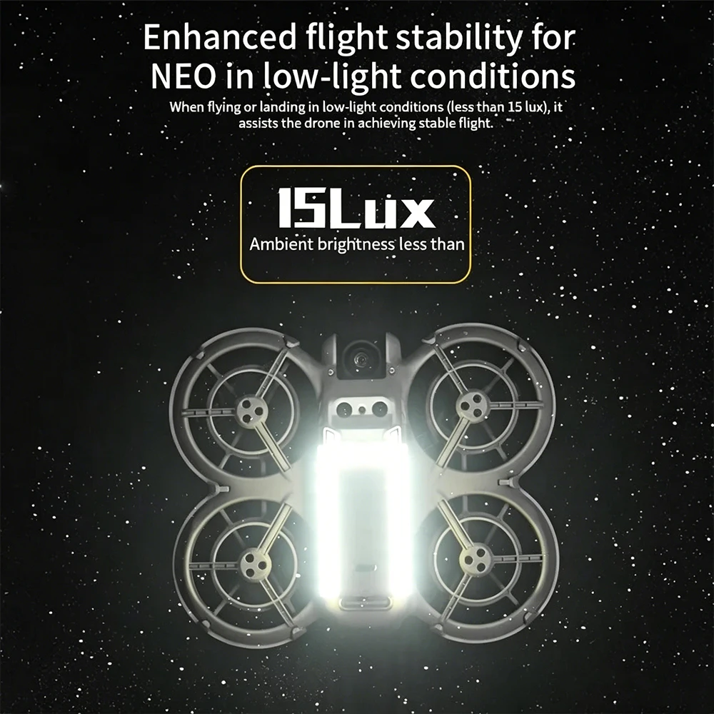Rechargeable LED Landing Gear Night Light Anti-collision Protective Lamp Snap On Luminous Accessory For DJI NEO Drone Low Light