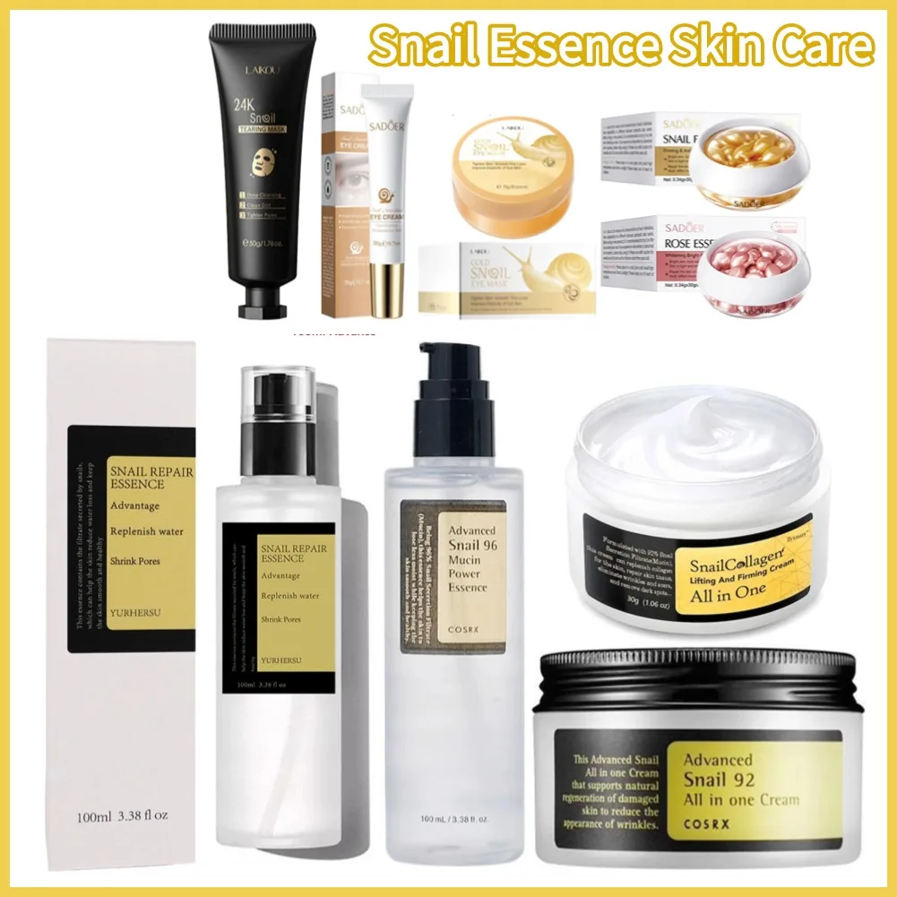 Snail Collagen Face Skin Care Moisturizing Nourishing Face Cream Eye Mask Facial Mask Snail Essence Korean Cosmetics Skin Care
