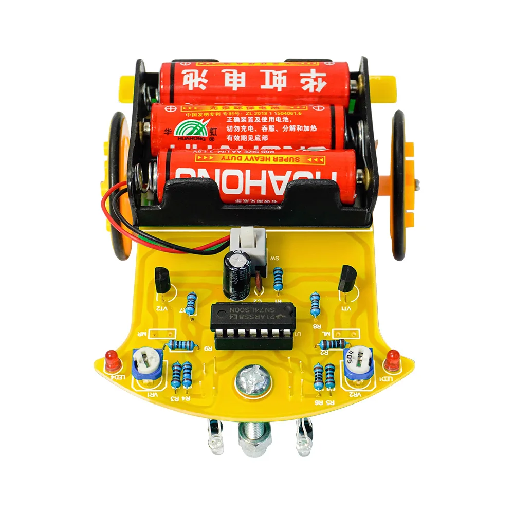 DIY Electronic Kit Tracking Line Smart Car Soldering Project Practice Following Robot Beginners Education School Competition