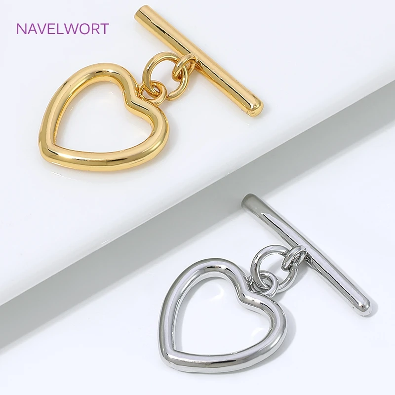 2/4/6 Stück 18K vergoldeter unregelmäßiger Knebelverschluss-Verbinder, Messing-OT-Verschluss für die Schmuckherstellung, DIY-Armbandherstellungsmaterial – Detail 35