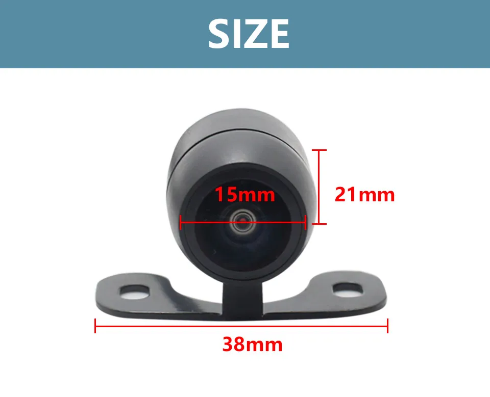 Auto Rückansicht Kamera AHD 1080P Goldene Fisheye Objektiv Universal Auto Vorne Backup Kamera 185mm Punch Nachtsicht schmetterling Kamera – Detail 3