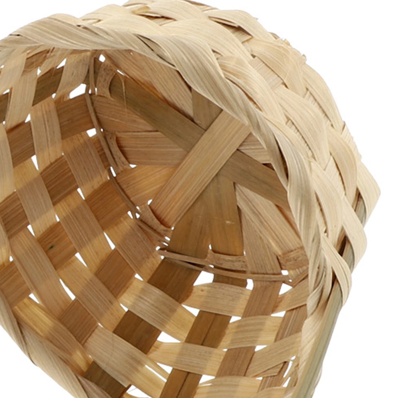 

4pcs Bamboo Handwoven Baskets Light Portable Tote Fruit Holder Flower Container Reusable Wicker Basket for Picnic Banquet