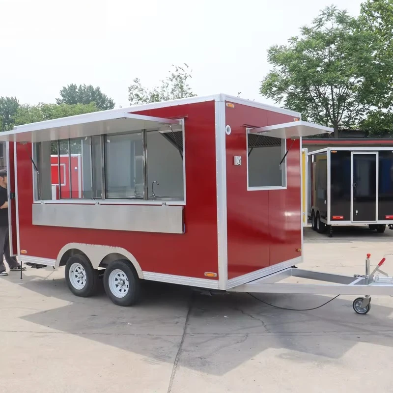 Street Coffee Truck Mobile Food Trailer Fully Equipped Ice Cream Catering Cart