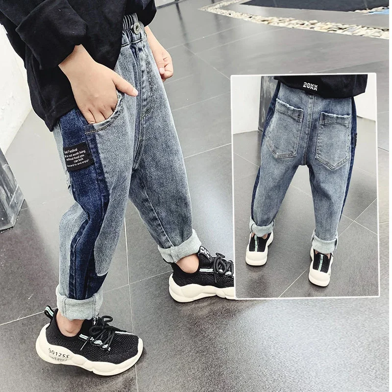 

IENENS 5-13Y Kids Boys Clothes Skinny Jeans Classic Pants Children Denim Clothing Long Bottoms Baby Boy Casual Trousers