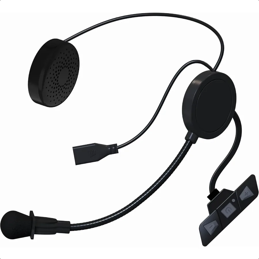 

Motorcycle Helmet Speakers with HiFi Stereo Sound High Battery Life Helmet Headset Music Call Control Automatic answering Voice