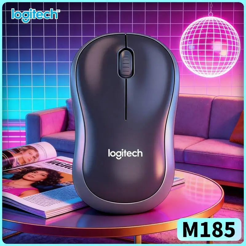 

Logitech M185 Mouse-SmallReceiver 1000 DPI Precise Control 10m Range 12-Month Battery Auto-Sleep Energy-Saving Office Tool