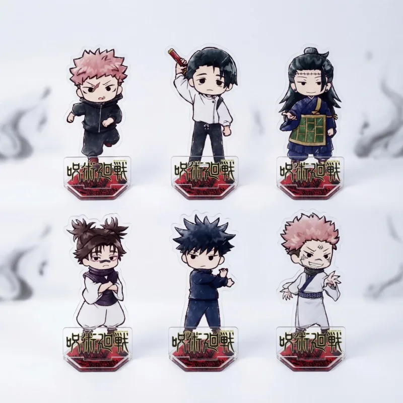 

Anime Jujutsu Kaisen 15cm Double sided Acrylic Stand Chibi Ver Yuji Itadori Suguru Geto Yuta Okkotsu Desk Display Collectible