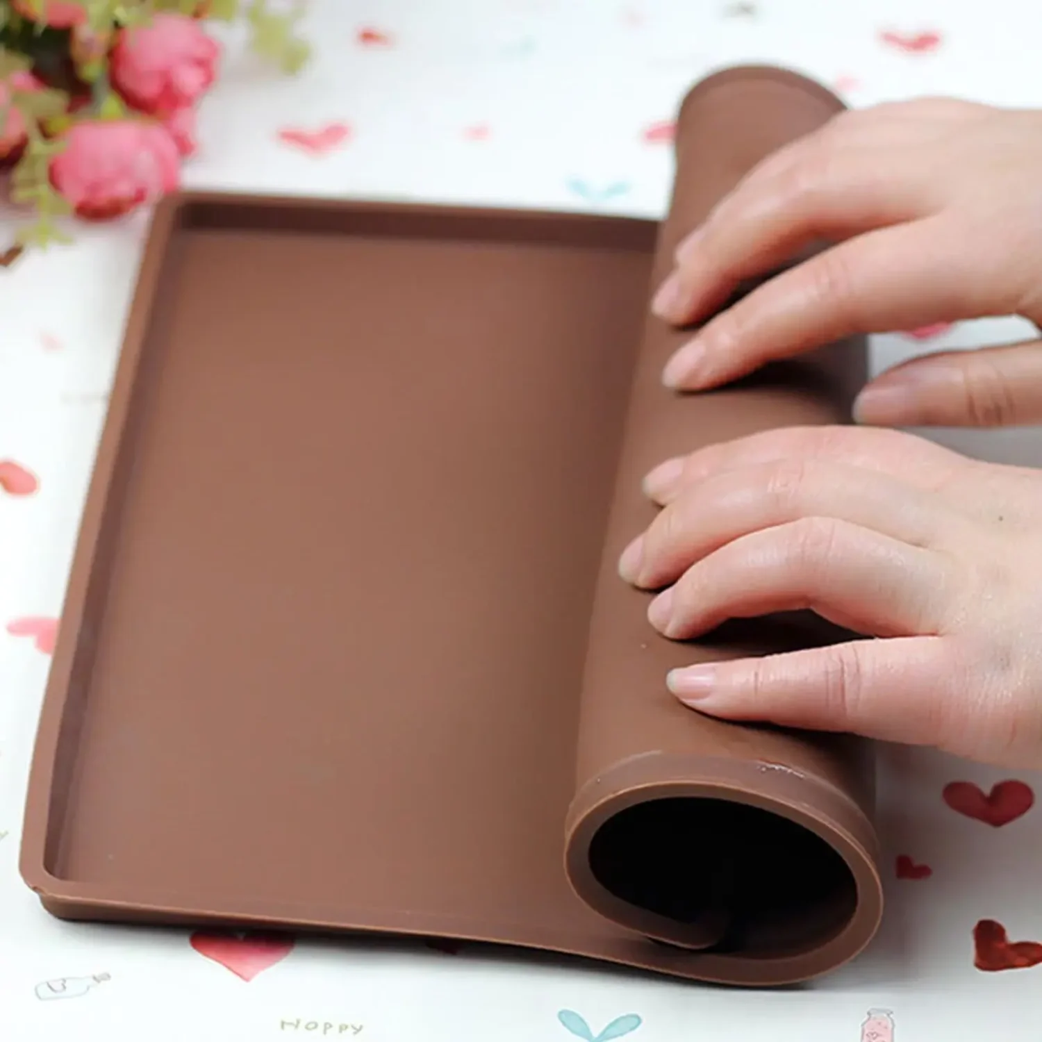 

1PC Multifunctional Silicone Cake Roll Mat Bakeware Tray Pan Painted Pad Pastry Swiss Roll Baking Mold Tool Kitchen