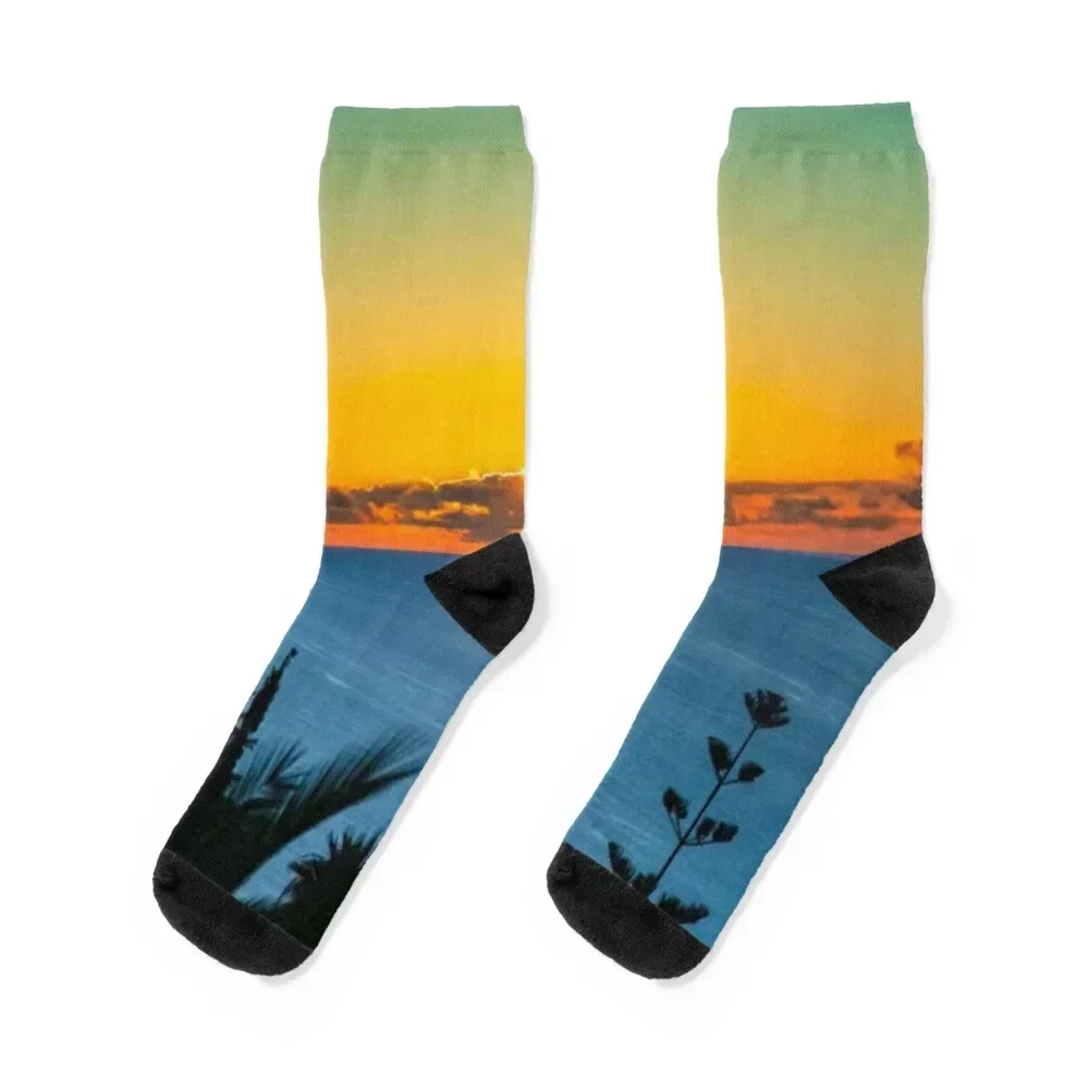 Sunset Tenerife Socks christmas gift crazy Socks Women Men's