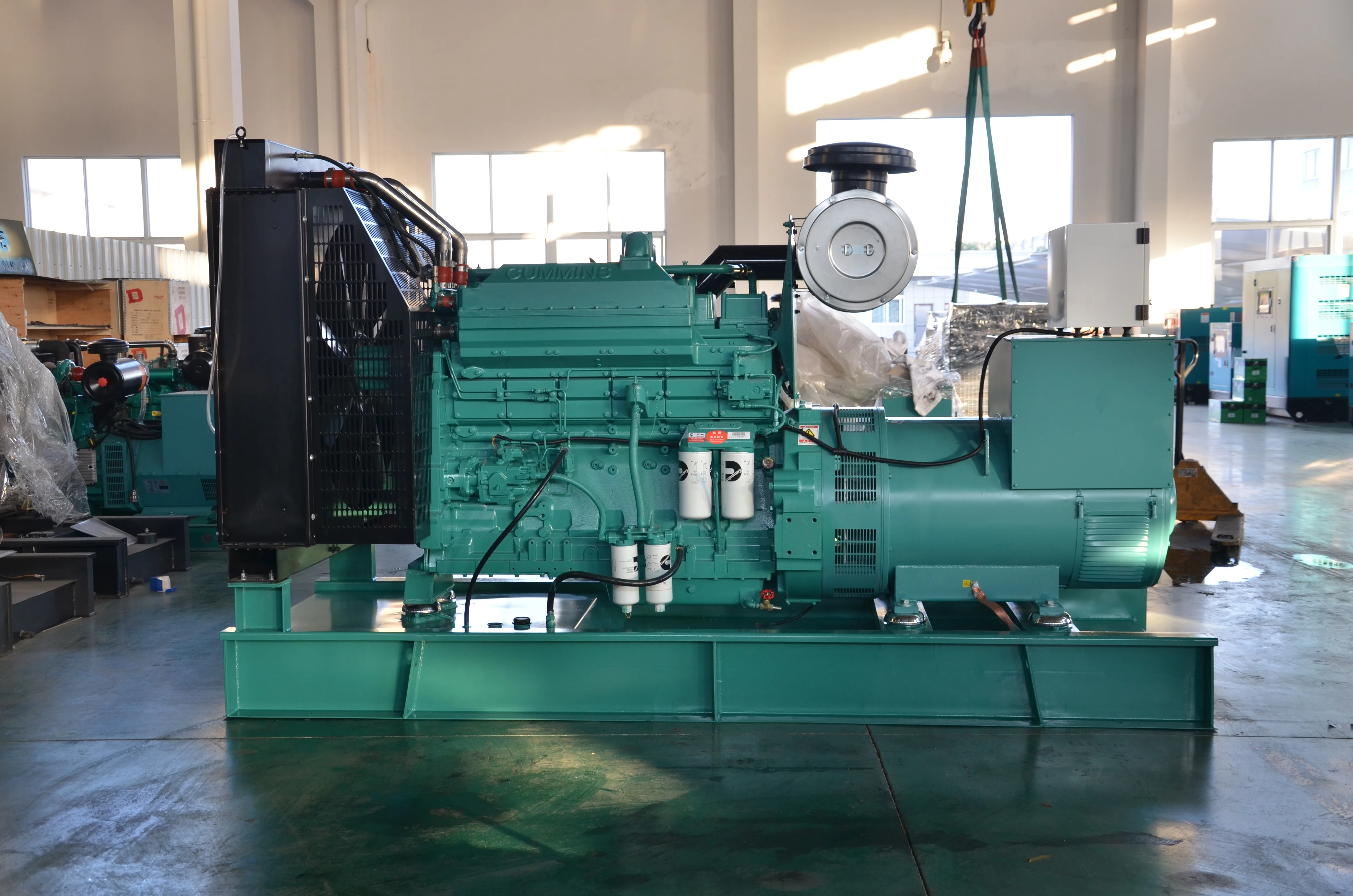 300KW 300KVA For Diesel Generator Set With ATS Silent Type Open Frame