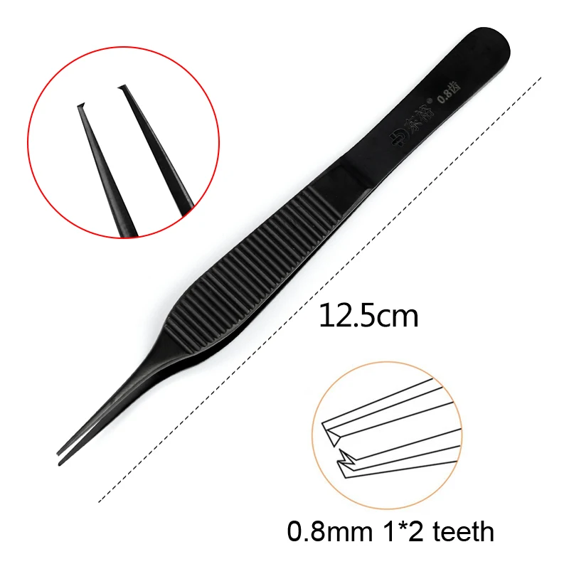 Edison scorpion double eyelid surgery tool plastic tweezers fine stainless steel instrument straight hook Tissue Forceps