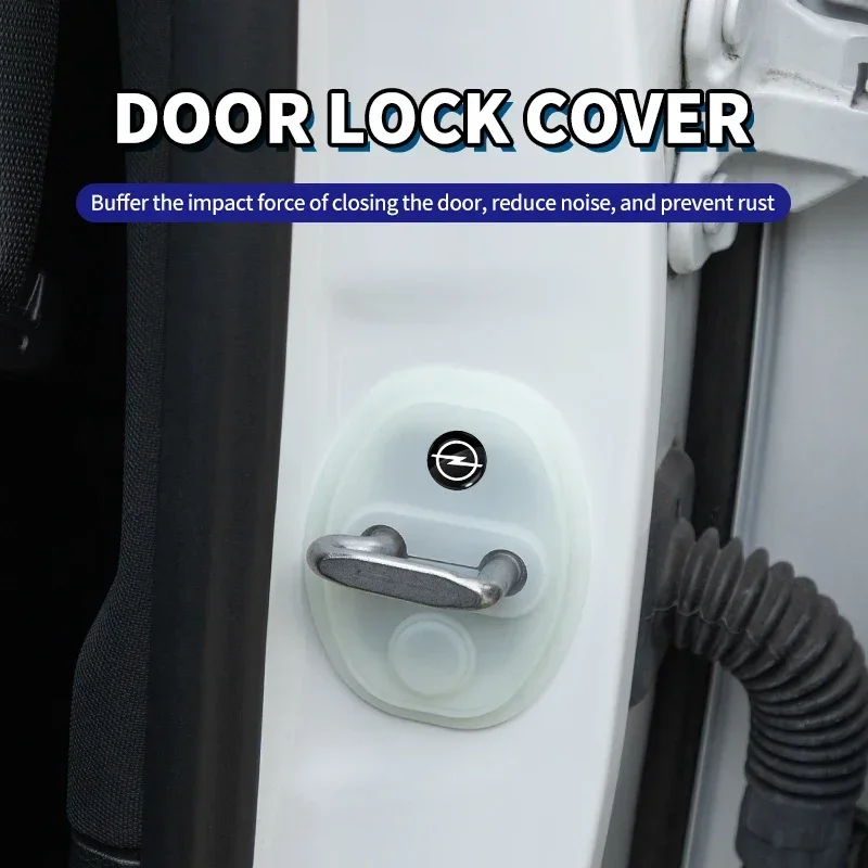 جديد 4 قطعة السيارات سيليكون قفل الباب غطاء واقية غطاء ملصق لأوبل إنسيجنيا أسترا انتارا آدم ميريفا زافيرا H G كورسا