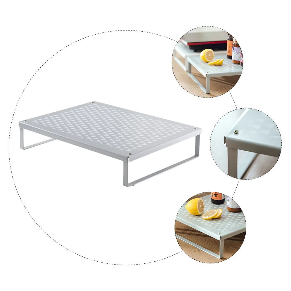 Multifunctional Storage Rack Electric Cooker Kitchenware Induction Furnace Stand Shelf Oven Bracket Grey Desktop Child