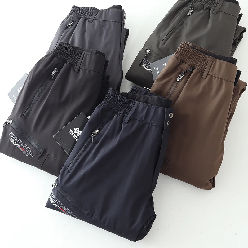 

Утепленные зимние мужские брюки для активного отдыха, ветрозащитные, водонепроницаемые, теплые походные штаны прямого кроя на молнии, длинные брюки