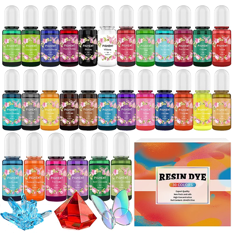 

Epoxy Resin Pigment Kits Candle Dye Liquid Colorant DIY UV Epoxy Resin Mold Jewelry Making Candle Soap Making Dye Pigment Sets