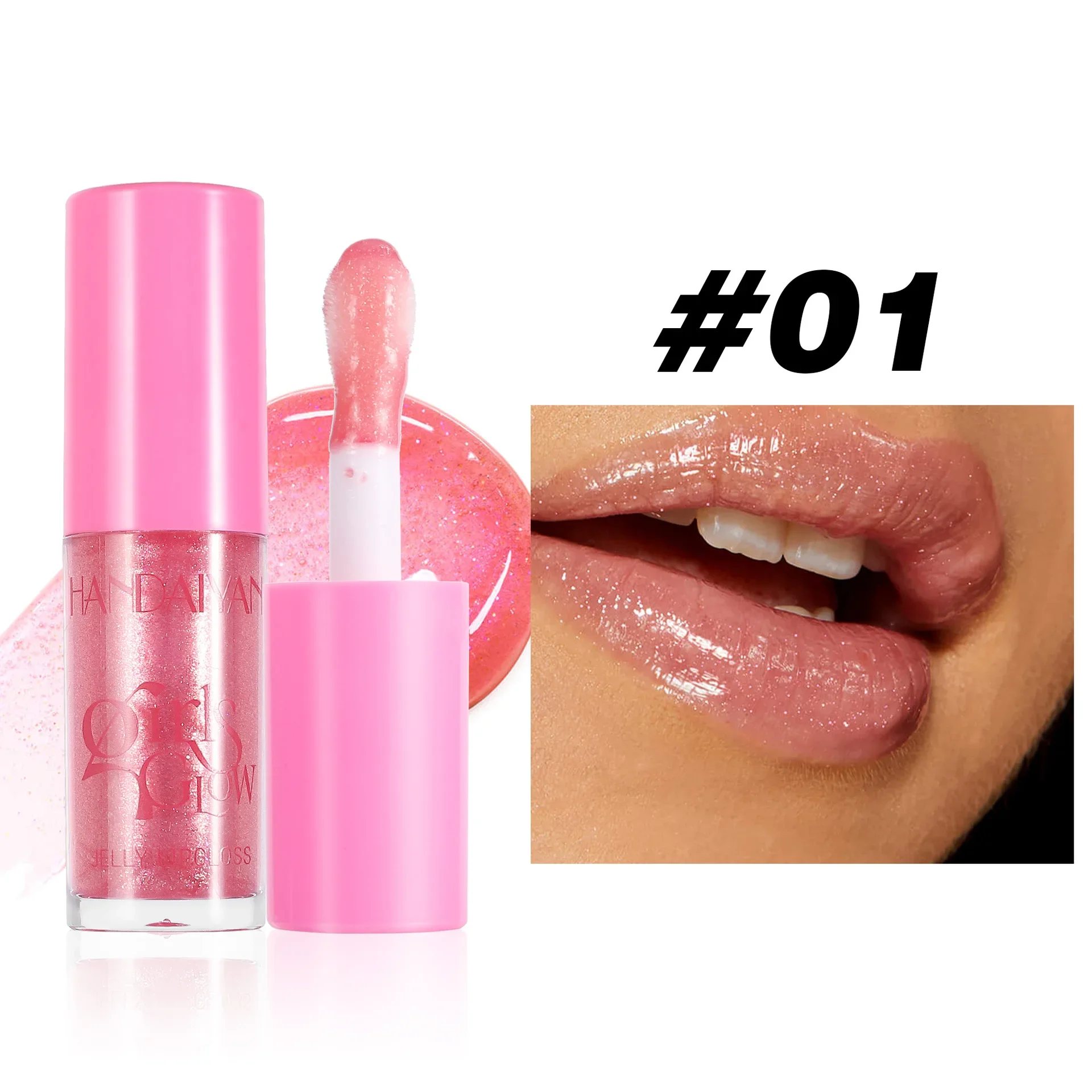 Jelly Lip Oil Gloss Offers Immediate Shine Juicy Lip Oil  LIp Gloss Hybrid Long-lasting Hydration & Nourishing, 4.7ml