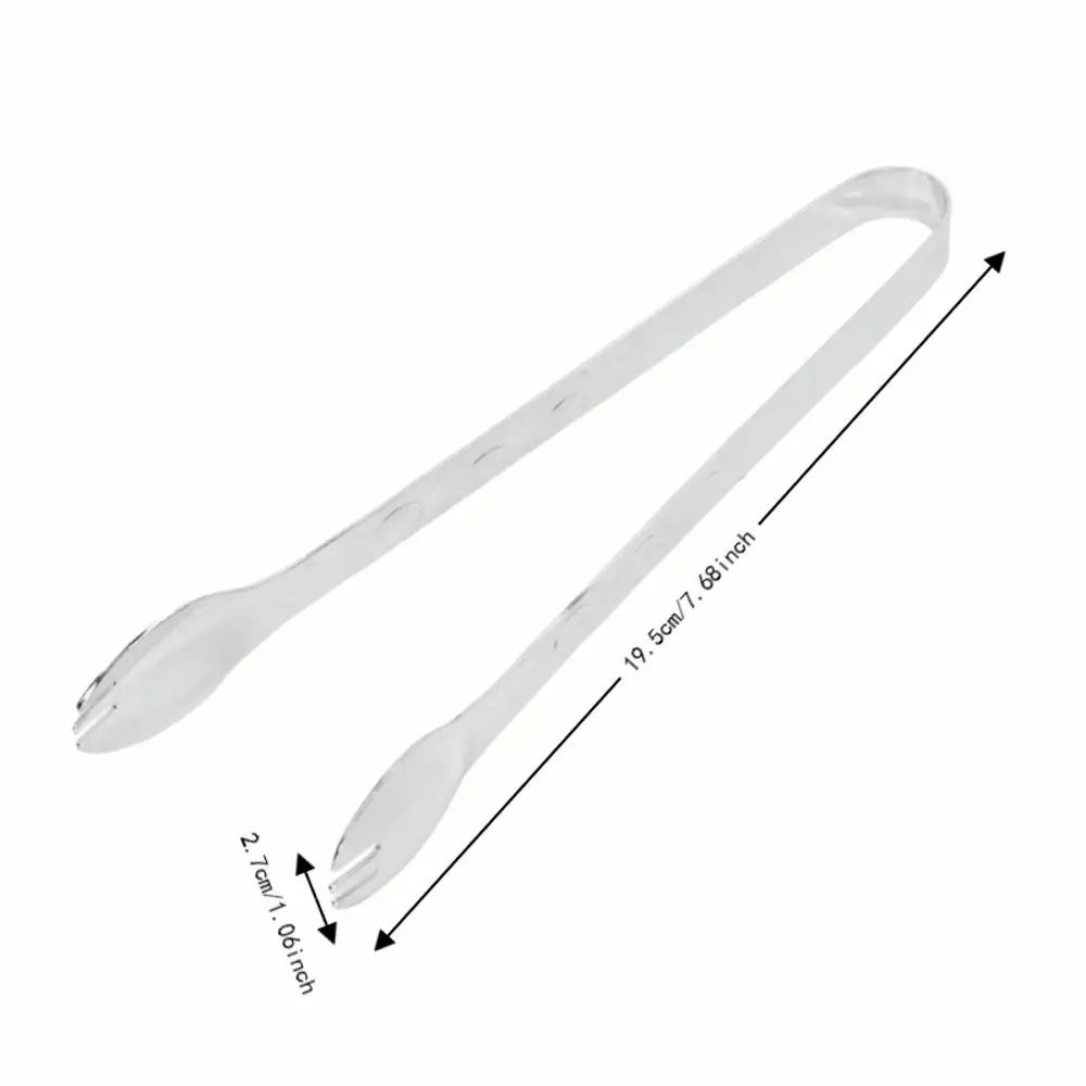 Durable Stainless Steel Ice Tongs Anti-Slip Grip Rustproof Food Tongs Silver Gold Practical Ice Cube Tongs Barbecue