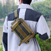 Outdoor Fishing Lure Bag Cycling Waist Men Women EDC Molle Tactical Camping Climbing Hiking Travel Crossbody Chest Pack ﻿