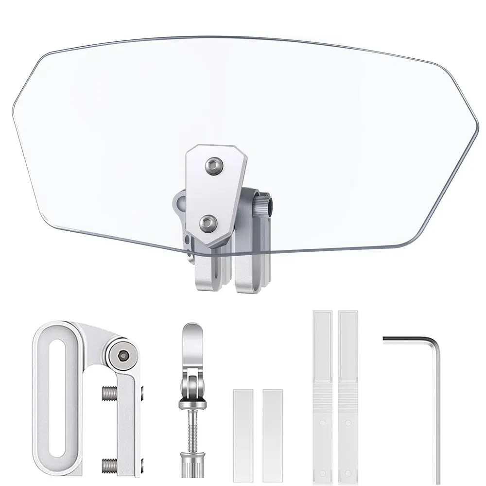 

Universal Motorcycle Windshield Extension Adjustable Spoiler Clamp-On Deflector Suitable For All Motorcycle Models