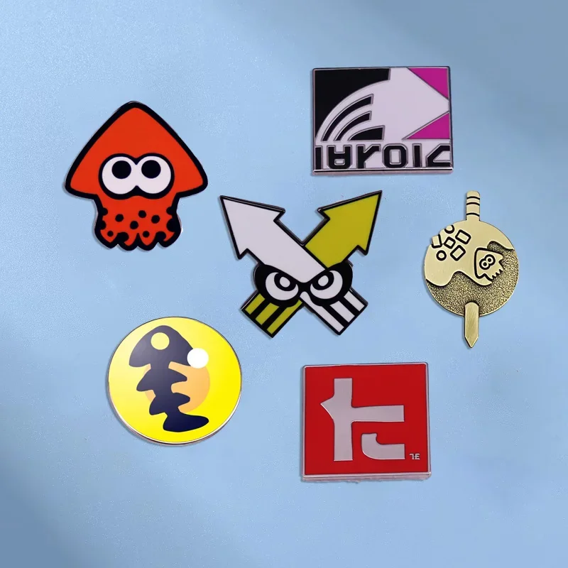 لعبة Splatoons المينا دبوس Inkling الأخطبوط التلبيب دبوس ألعاب مجوهرات الطالب حقيبة مدرسية ملحق هدية فريدة من نوعها