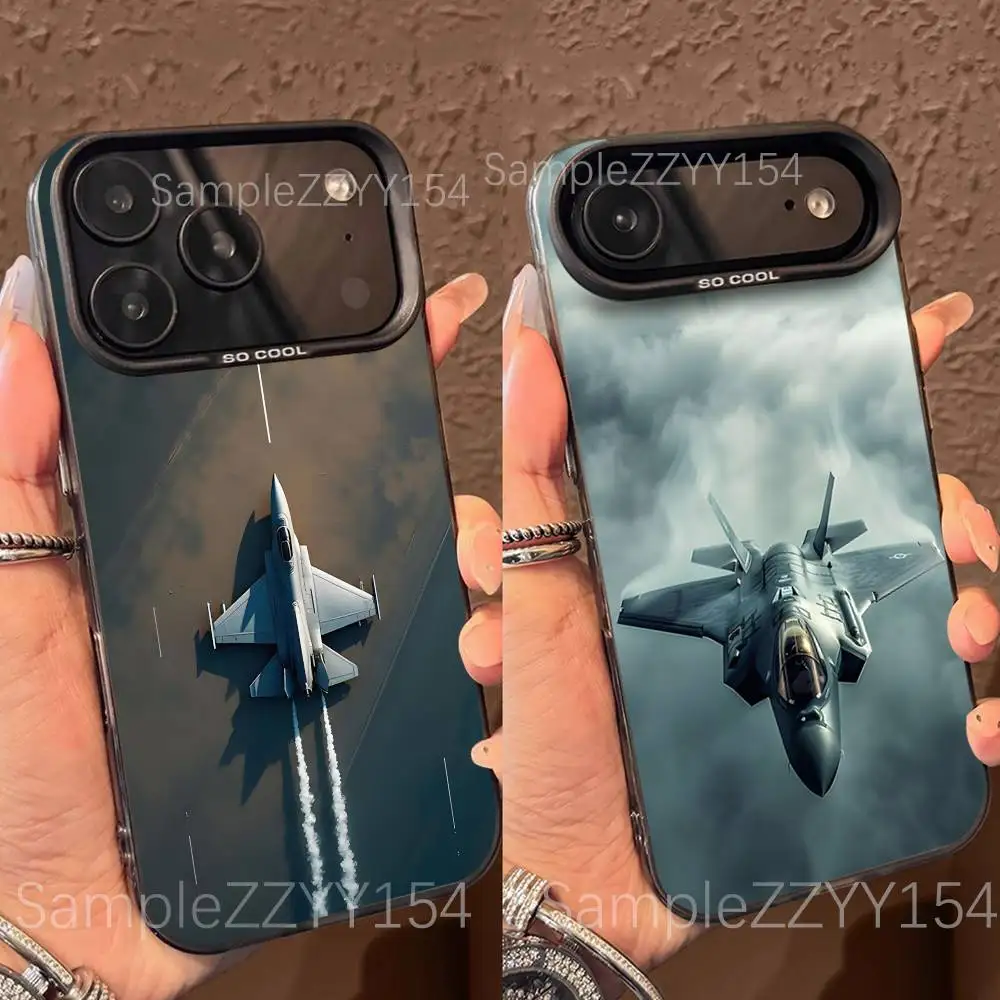 

Helicopter Aircraft Jet Phone Case For iPhone 17,16,15,14,13,12,X,8,Pro,Max,Plus,E,SE4,Air,Mini Black IMD Matte