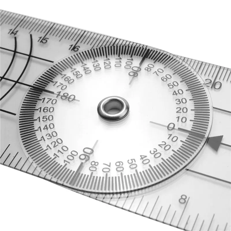 Highly Recommended 6Pcs Spinal Ruler Spinal Finger Goniometer Protractors Multi-Ruler Angle 180/360 Degree Measuring Tool