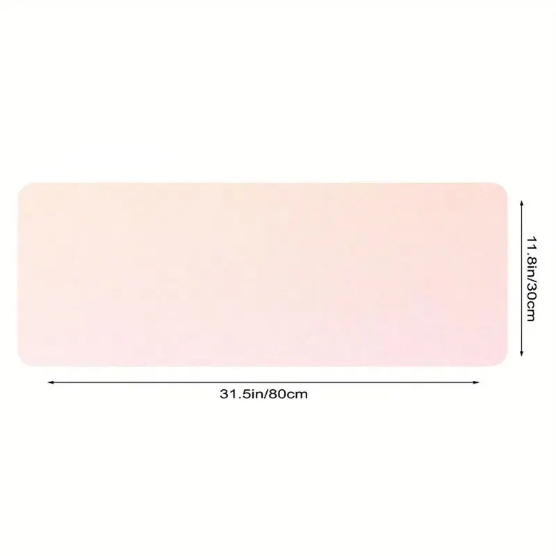 لوحة ماوس ألعاب كبيرة باللون الوردي الناعم، قاعدة مضادة للانزلاق، مثالية للمكتب والألعاب، 31.5 بوصة × 11.8 بوصة، سطح أملس للغاية