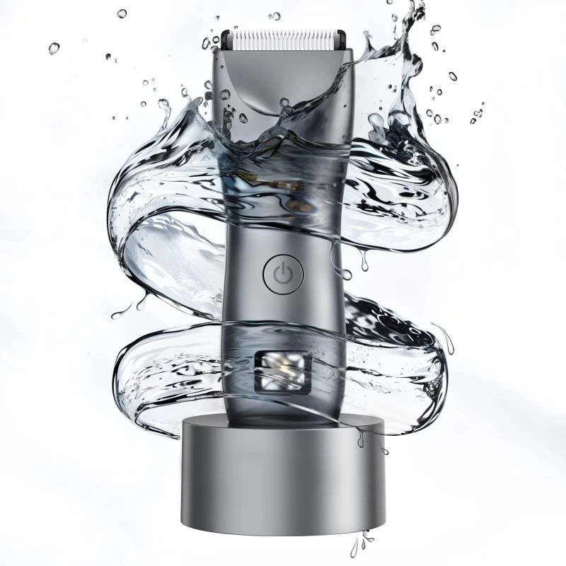 Groin & Body Hair Trimmer Waterproof Wet/Dry Groomer, USB-C Wireless Mens Ball Shaver with Safe Lock