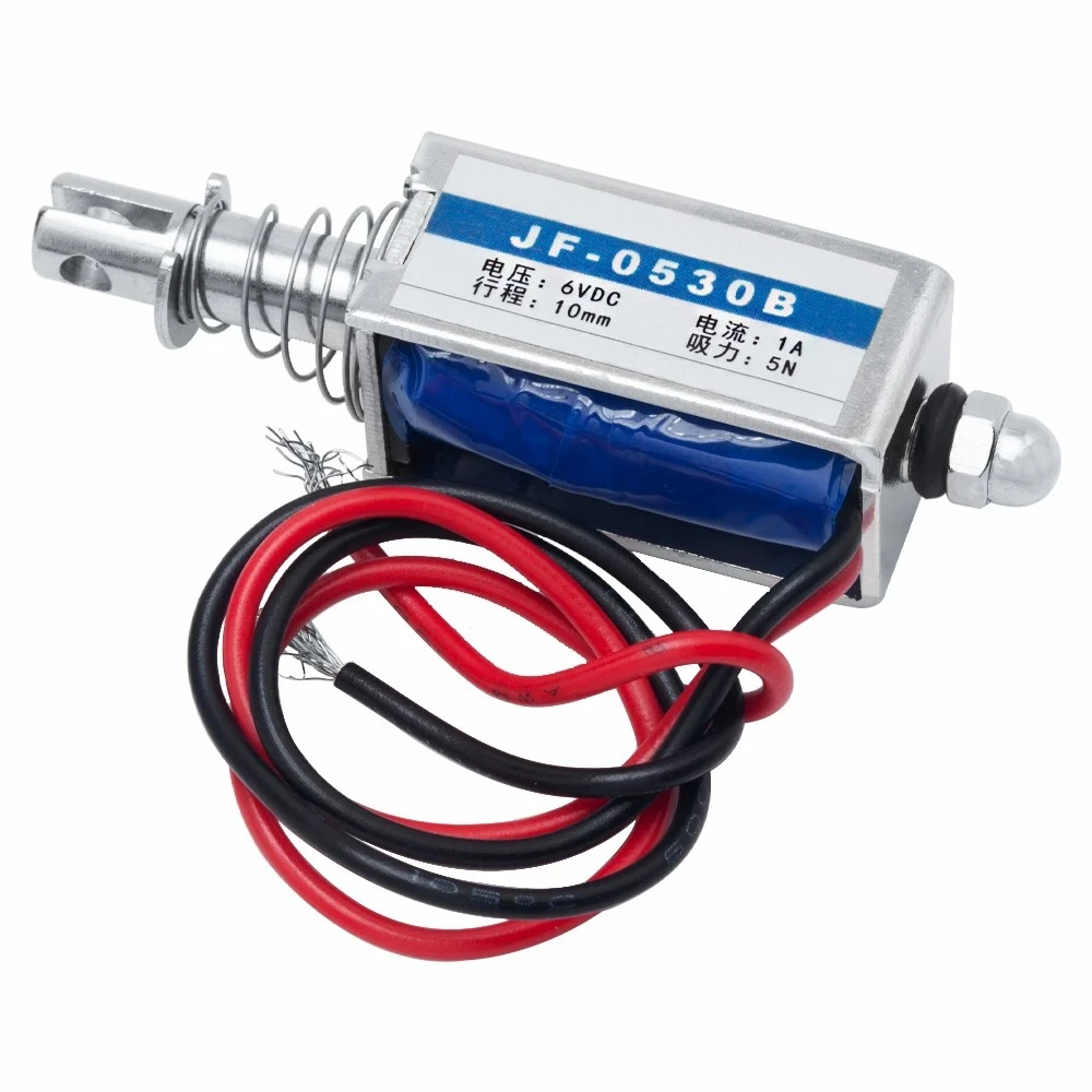 1/3PCS JF-0530B DC 6V 12V 24V Push&Pull type JF-0530B Open Frame Electromagnet keepping Force 5N travel 10mm Linear Solenoid