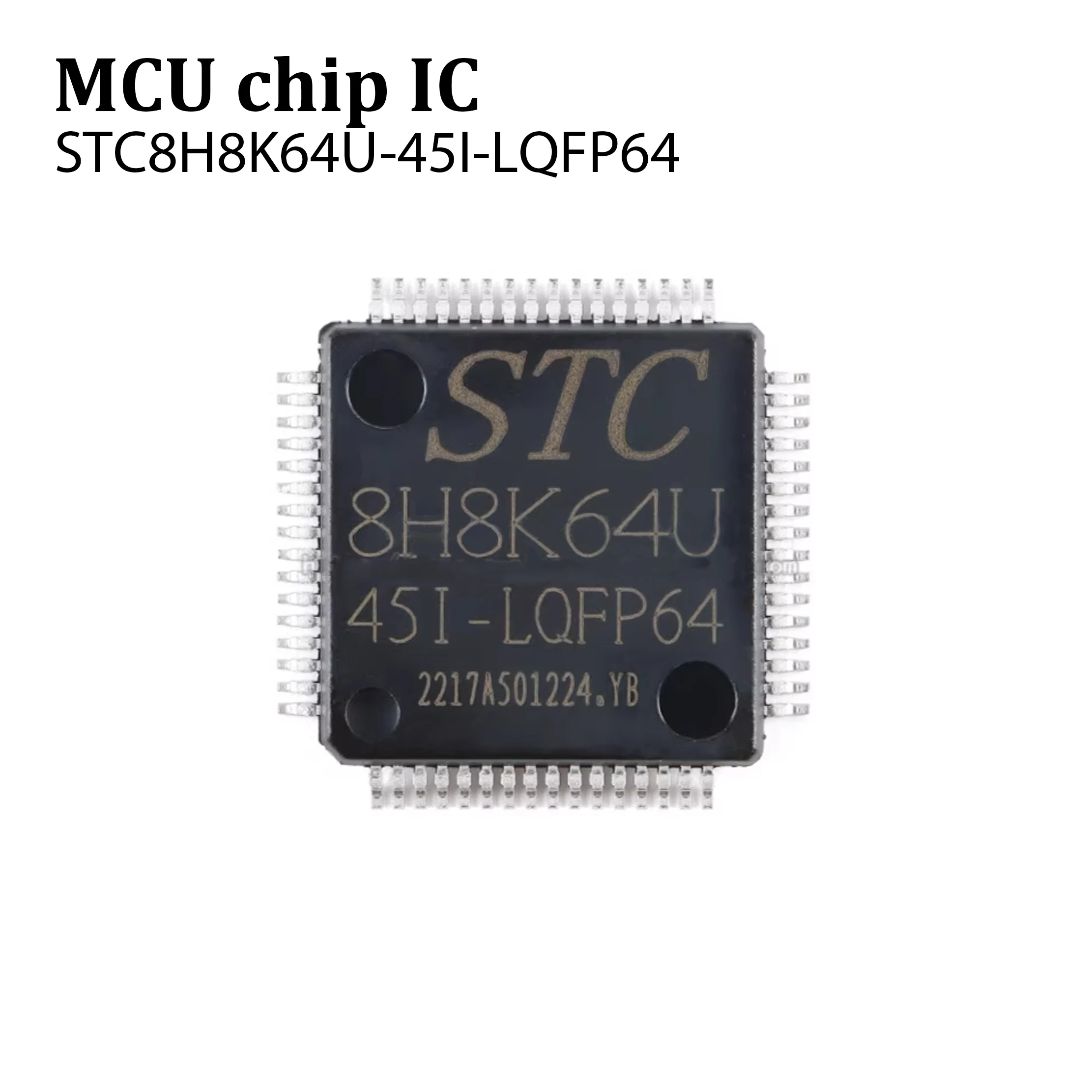 5PCS Original genuine STC8H8K64U-45I-LQFP64 1T 8051 microprocessor microcontroller chip  in stock