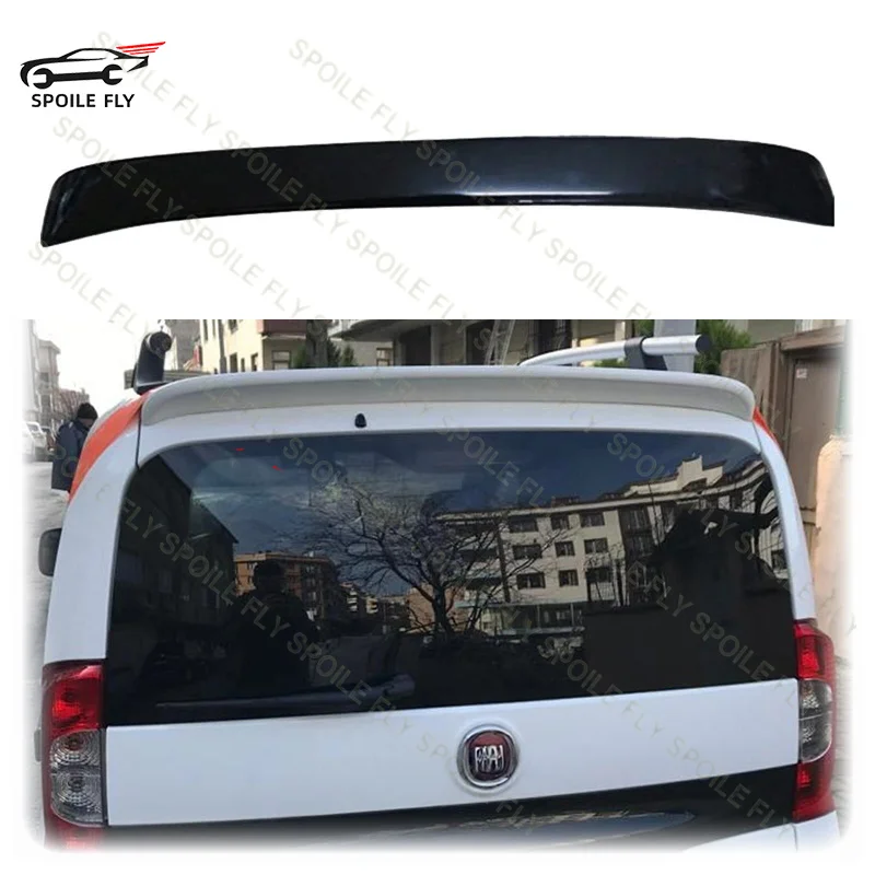 For Fiat Fiorino/Qubo 2008-2024 Sports Style High Quality ABS Car Rear Roof Wing Spoiler Body Kit Gloss Black Carbon Fiber Look