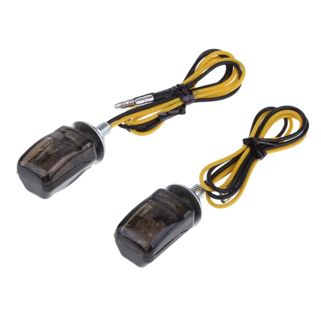 2Pcs LED Micro Mini Small Amber Indicator Turn s Blinkers for Motorcycle