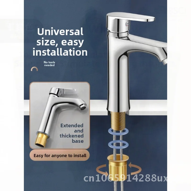 Stainless Steel Wash Basin Faucet Hot And Cold Water Kitchen Sink Mixer Tap with Ceramic Disc Valve Modern Minimalist Style