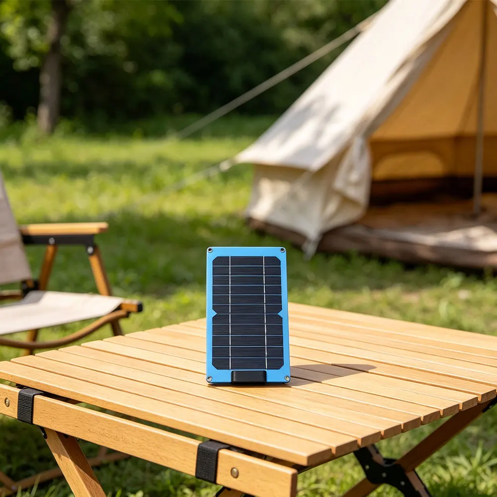 10W Compact Solar Panel with Dual USB Charging Capability for Field Use in Mountaineering Backpacking and Wilderness Exploration