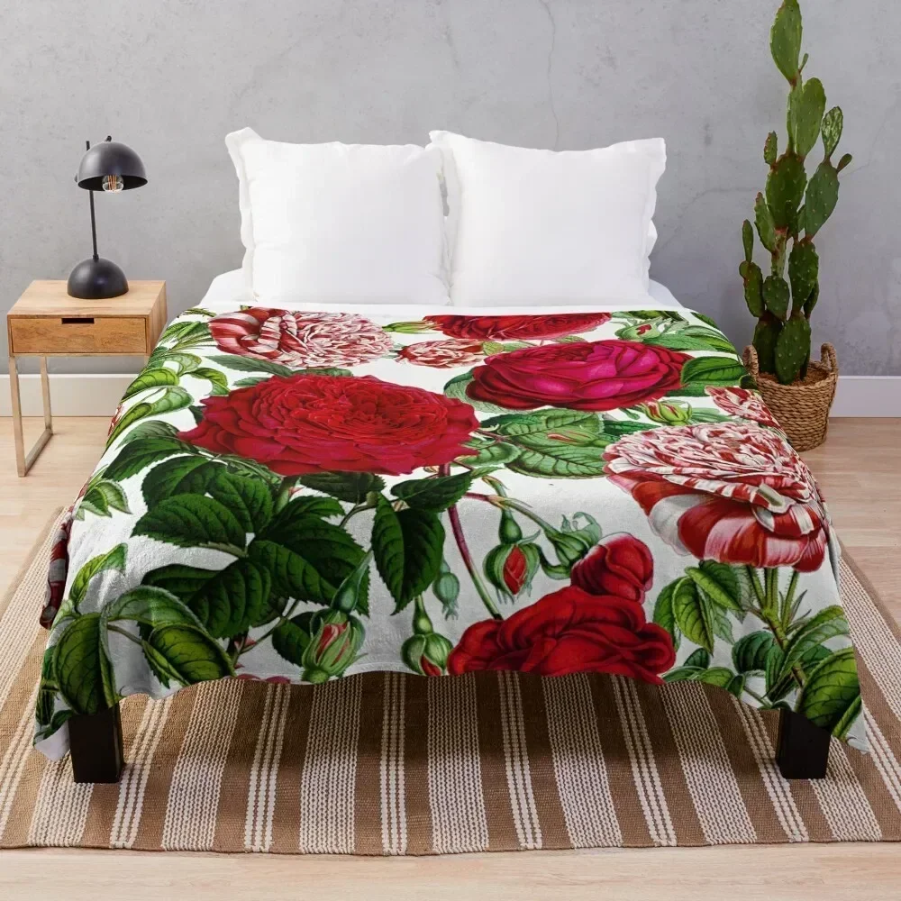 

Summer Roses Throw Blanket heavy to sleep Flannel Blankets