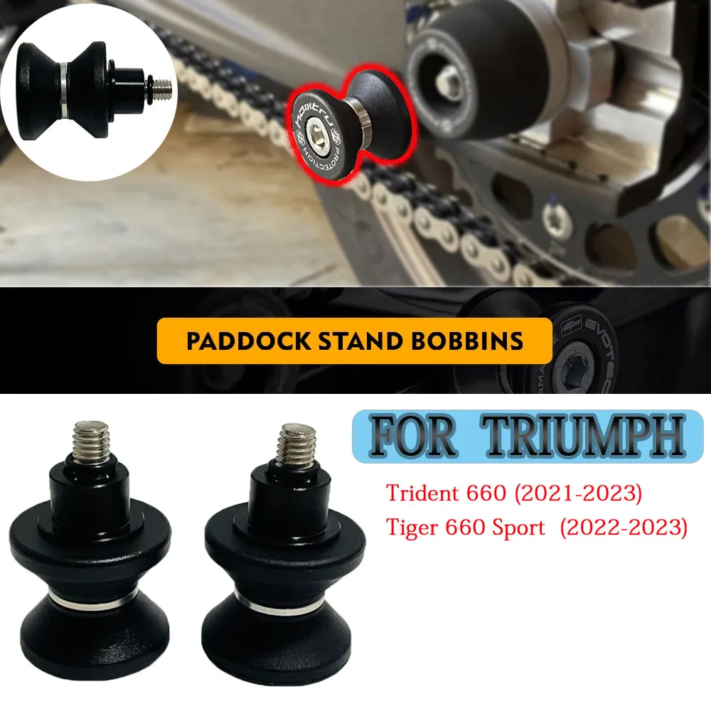 

Motorcycle Paddock Stand Bobbins For Triumph Trident 660 Tiger 660 Sport 2021 2022 2023 GT Pro /Sport/Rally After