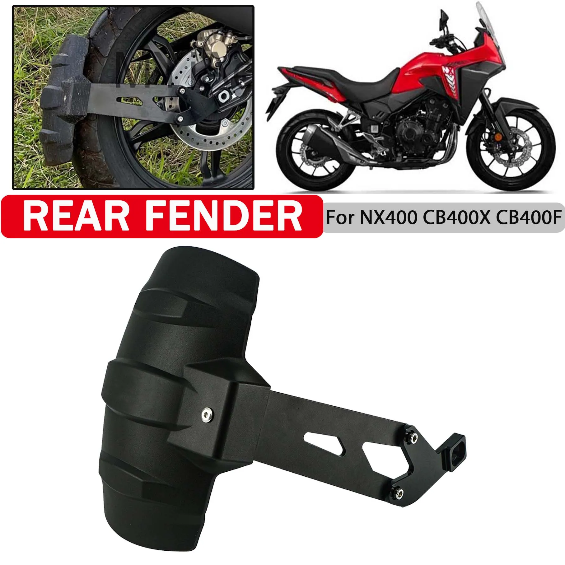 

Motorcycle Rear Mudguard Fender Sand Shield For Honda NX400 NX CB 400 X F CB400X CB 400X CB400F 400F Wheel Hugger Mud Guard