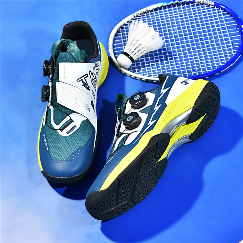 Zapatillas de Tenis y Bádminton para Hombre con Cierre Rápido, Antideslizantes, Transpirables y Ligeras para Pista Cubierta