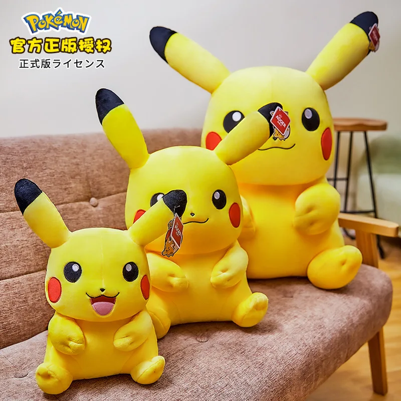 Pokemon Kawaii Pikachu Stuffed Toys Cartoon & Cute Plush Dolls Throw Pillow Birthday Gift For Kids Friends Boys Home Decoration