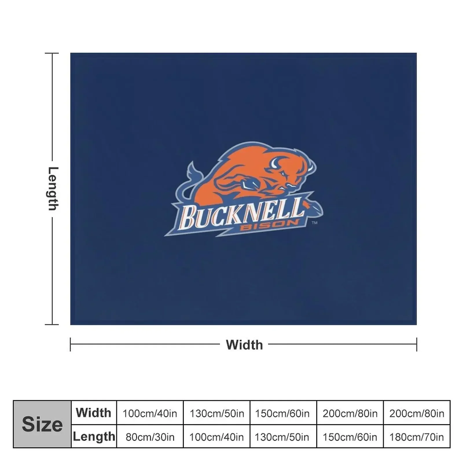 Bucknell BISON LEWISBURG PA Throw Blanket Plaid Personalized Gift Luxury Brand Blankets