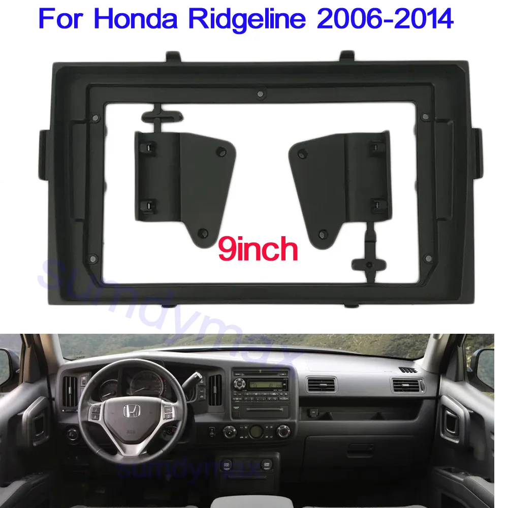 

2 Din автомобильный радиоприемник для Honda Ridgeline 2006-2014 Android 9-дюймовый комплект панели аудиоприборной панели с большим экраном