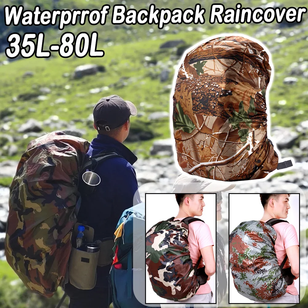 

Backpack Rain Cover Outdoor Hiking Backpacks Covers Waterproof Dustproof Scratch Proof Hiking Bag Cover Men Women Travel 35-80L