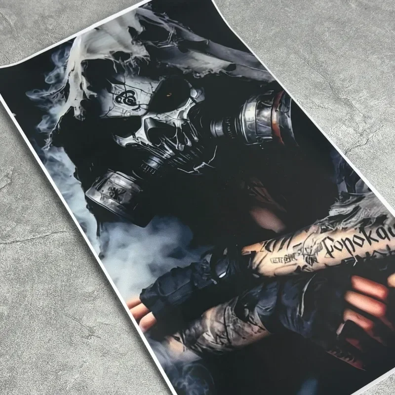 2PCS Skeleton JOKER Car Stickers for Auto Door B-pillar Waterproof Cover Scratches Sunscreen Skull Decals Halloween Decoration view 2