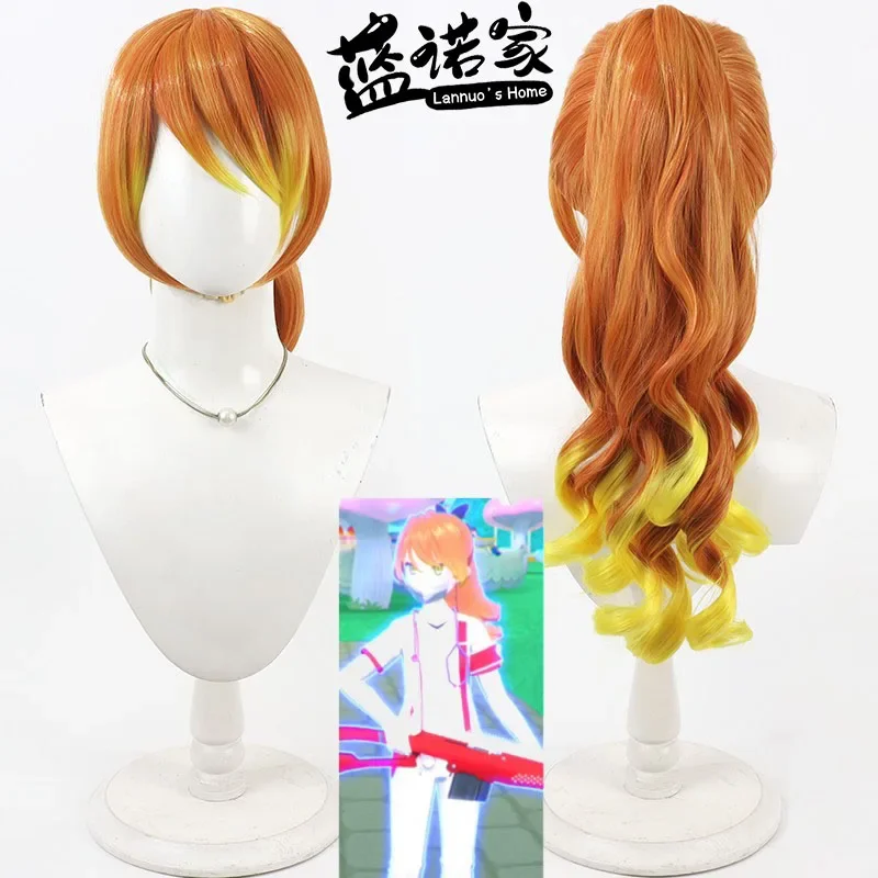 Anime Battle Talent Analysis System AI Emotional Underachiever Cosplay Wig Halloween Carnival Party Props Synthetic + Wig Cap