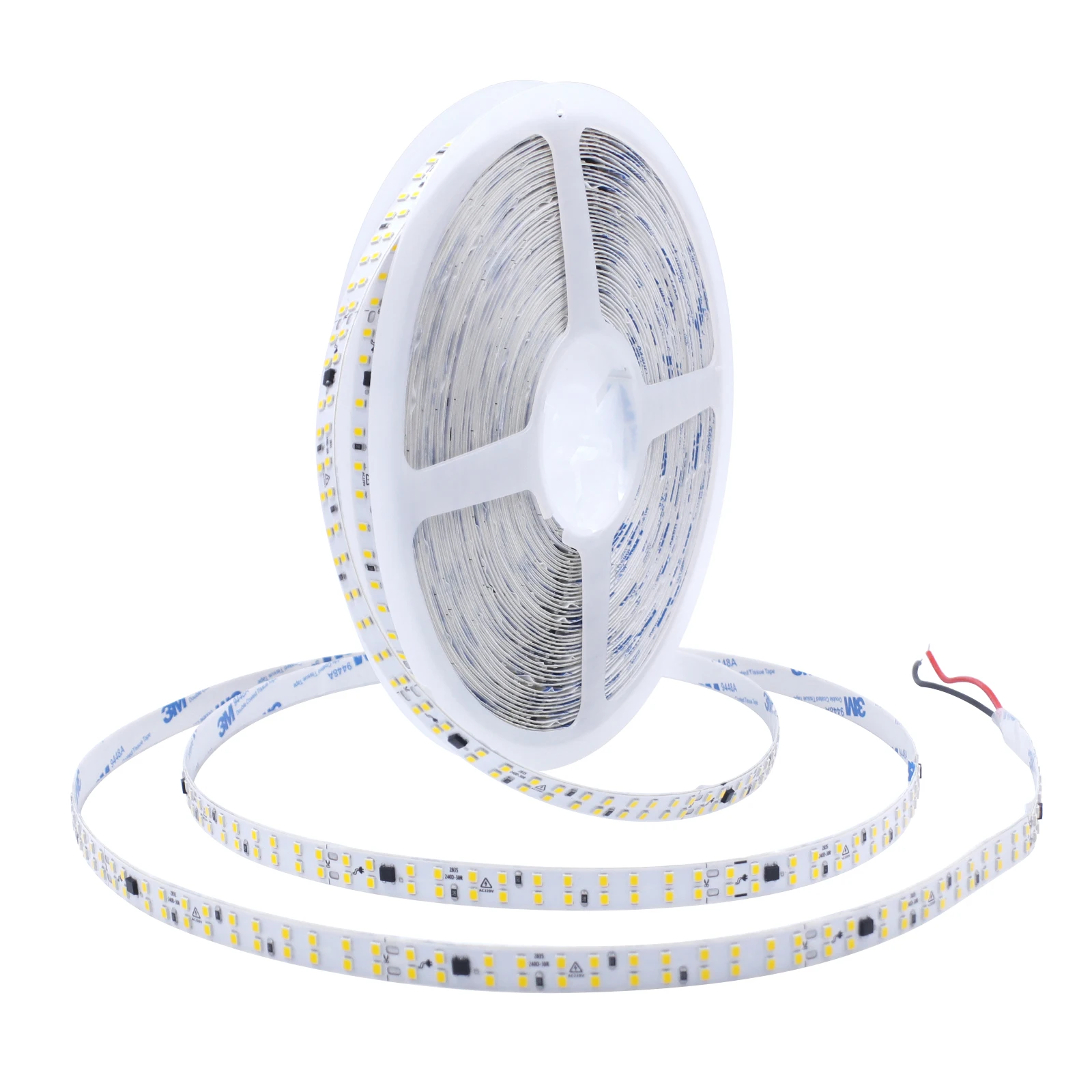 10M 20M/Roll AC 220V 240V LED Strip 240Leds/M 3000K 4000K 6000K Ice Blue/Yellow Home Decoration Flexible Ribbon Rope Tape Light