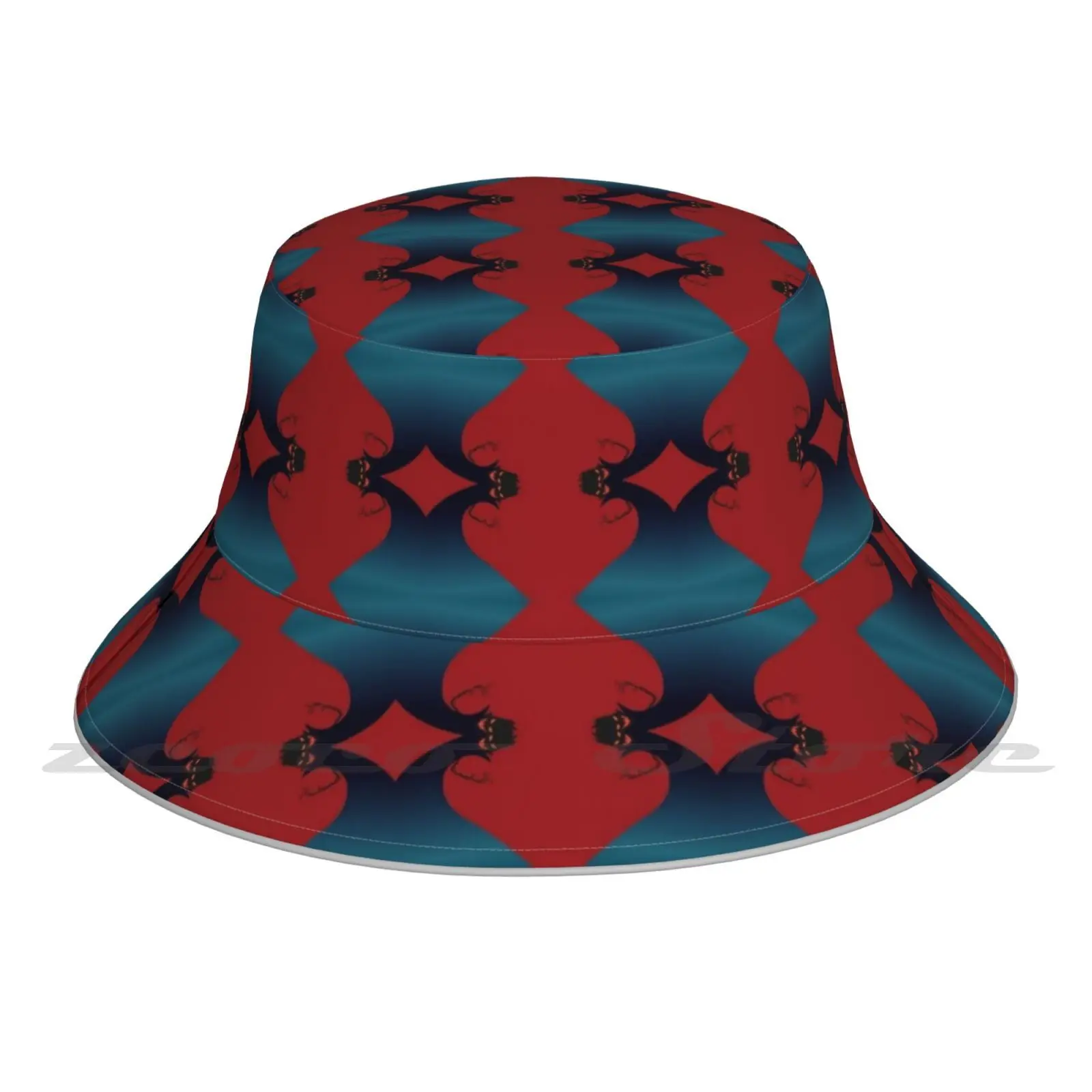 ( Red ) Bucket Hat Fashion Soft Personalized Pattern Gift Cap Halloween Pattern Haunted Mansion Spooky Flat Ghost Shadow Scary