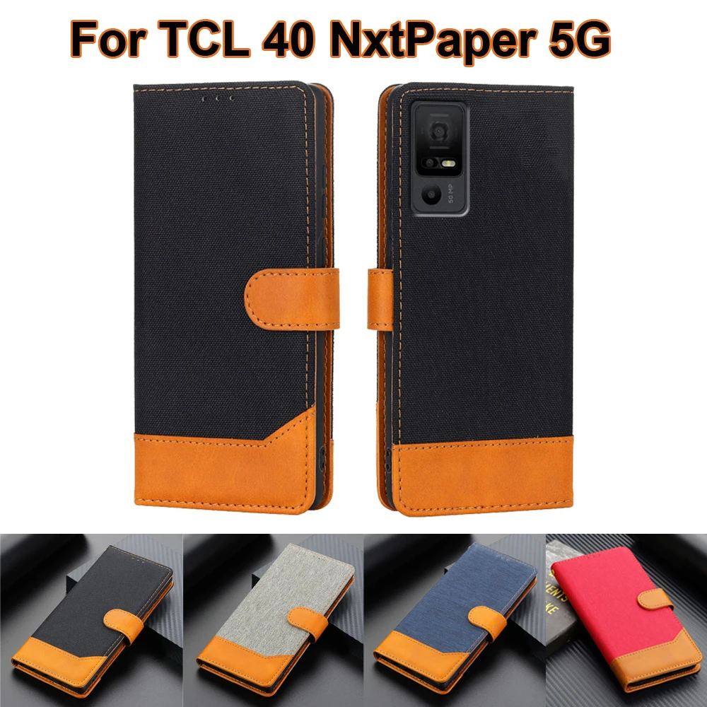 For чехол TCL 40 NxtPaper 5G Case Leather Wallet Capa Funda Book Stand Flip Cover For Estuche De Celular TCL 40 XE 40 X 5G Coque